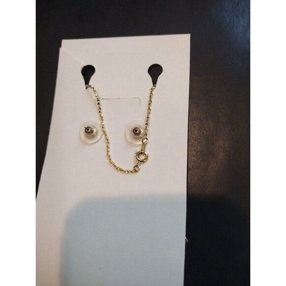 Gold Tone Crystal Bowknot Loop Necklace Earrings Jewelry Set - Picture 4 of 4